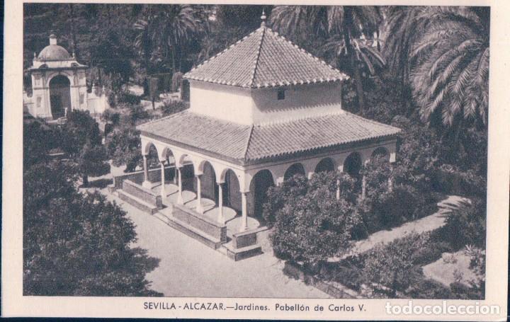 Postkarten: POSTAL SEVILLA - ALCAZAR - JARDINES - PABELLON DE CARLOS V - FOURNIER