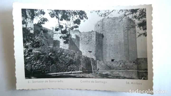 Postales: POSTAL SANLUCAR DE BARRAMEDA, CASTILLO DE SANTIAGO, A&Ntilde;O 1955