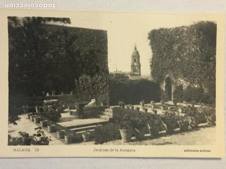 Postales: POSTAL MALAGA. JARDINES DE LA ALCAZABA. ED. ARRIBAS. SIN CIRCULAR.