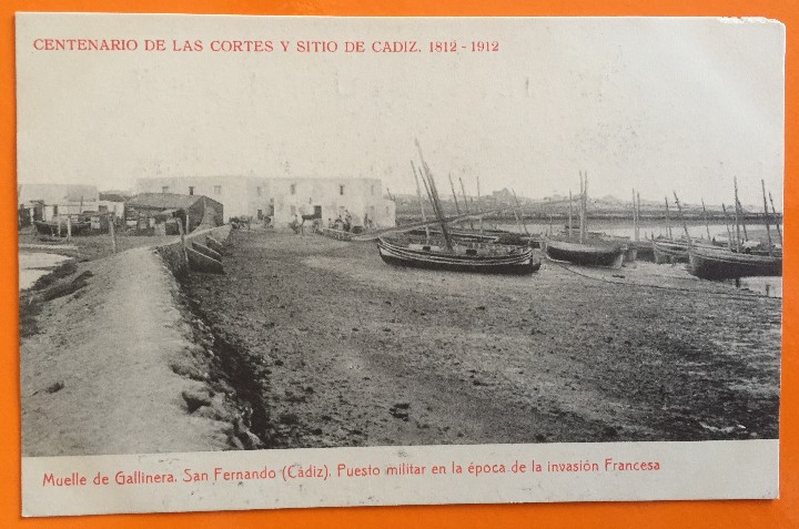 Postais: TARJETA POSTAL- CADIZ-  CENTENARIO CORTES Y SITIO DE CADIZ  1.812- 1.912