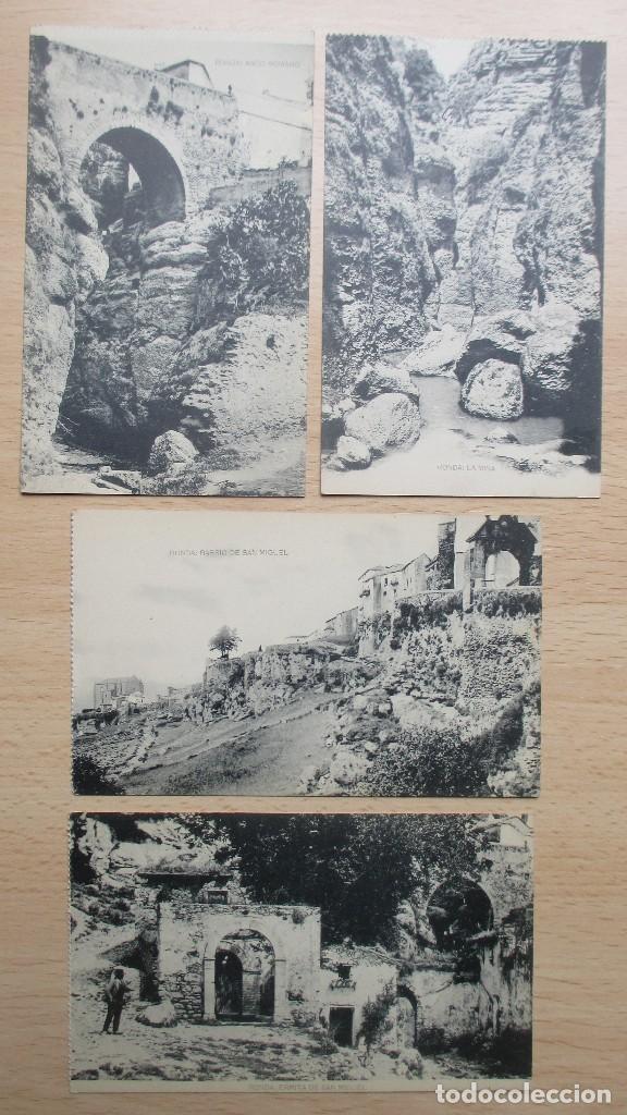 Postales: Lote de 4 tarjetas postales antiguas de Ronda