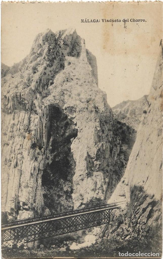 Postales: MALAGA .- VIADUCTO DEL CHORRO .- EDICION HAUSER Y MENET