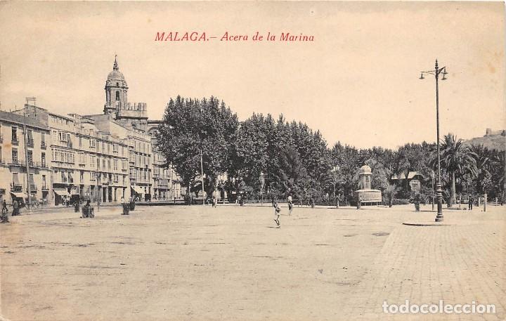 Postales: M&Aacute;LAGA.- ACERA DE LA MARINA
