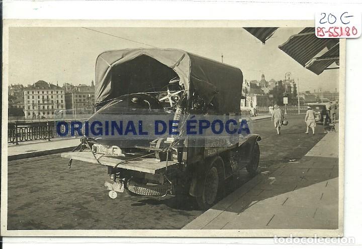 Postales: (PS-55180)POSTAL FOTOGRAFICA DESCONOCIDA-CAMION AUTO AMERICA SALON S.A.BAILEN,188(BARCELONA)