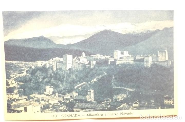 Postales: POSTAL GRANADA- ALHAMBRA Y SIERRA NEVADA ESCRITA CM