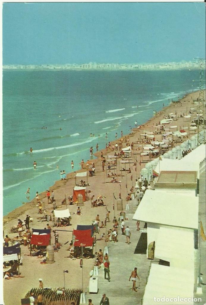 Postales: Postal Cadiz.Playa de la Victoria.Serie II-Num 8823.Campa&ntilde;a y Puig-Ferran.A&ntilde;os 60.Sin Circular.