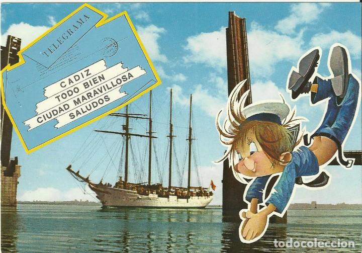 Postales: Postal Cadiz.El Juan Sebastian Elcano.N&ordm;102.G.Garrabella.Sin Circular.