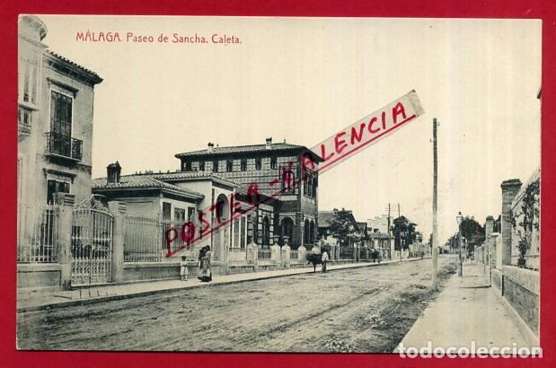 Postales: POSTAL MALAGA, PASEO DE SANCHA, CALETA, P86777