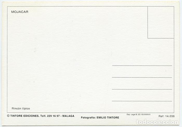 Postales: Moj&aacute;car. Rinc&oacute;n t&iacute;pico. Tintore Ediciones. Ref: 14.036. Sin circular - Foto 2