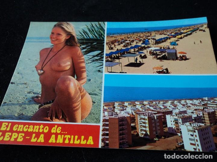 Postales: lepe playa la antilla circulada - Foto 1