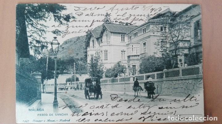 Postales: POSTAL MALAGA N&ordm; 1447 PASEO DE SANCHA ED HAUSER Y MENET ANDALUCIA PERFECTA CONSERV CIRCULADA 1905 2*