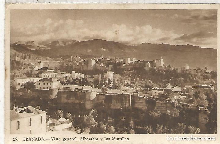 Postales: GRANADA ALHAMBRA ESCRITA - Foto 1