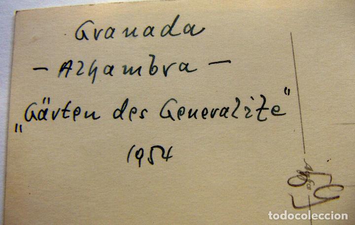 Postales: Foto de La Alhambra Granada 1954 - Foto 2