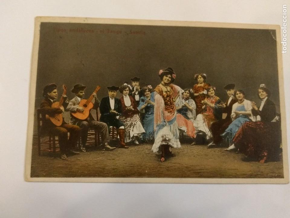Postales: Tipos andaluces, El Tango Sevilla Circulada. - Foto 1