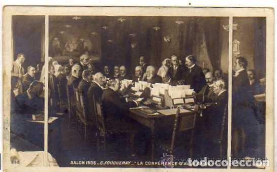 Postales: Conferencia de Algeciras. Postal cuadro sal&oacute;n 1906. 268 Circulada. Edici&oacute;n francesa.