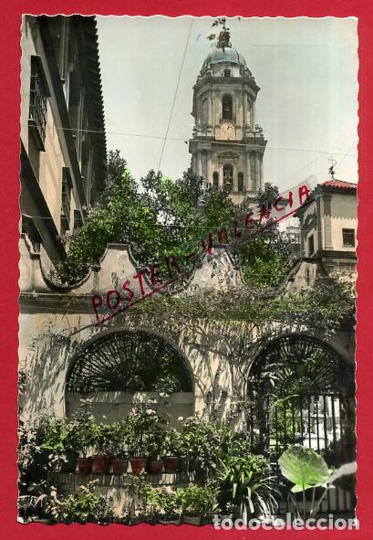 Postales: POSTAL MALAGA, JARDIN DEL PALACIO EPISCOPAL Y TORRE DE LA CATEDRAL, P88864