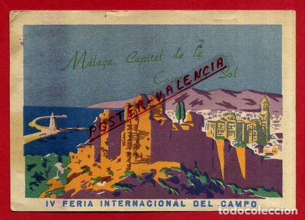 Postales: POSTAL MALAGA, CAPITAL DE LA COSTA DEL SOL, IV FERIA INTERNACIONAL DEL CAMPO, P88885