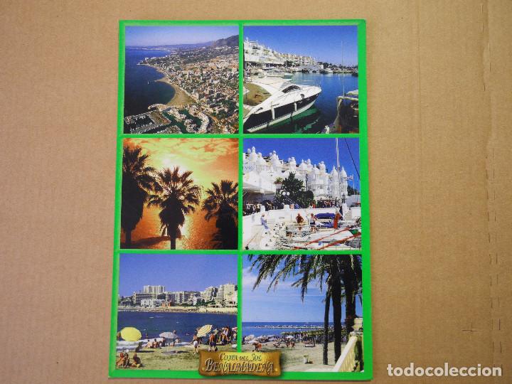 Postcards: Costa del Sol. Benalm&aacute;dena. Vista a&eacute;rea Puerto Marina. Playas Santa Ana y Malapesquera. Sin circular
