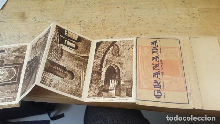 Postales: Bloc en acordeon de la alhambra de granada, con 34 postales, l. Roisin, 14 x 9 cm. En sepia