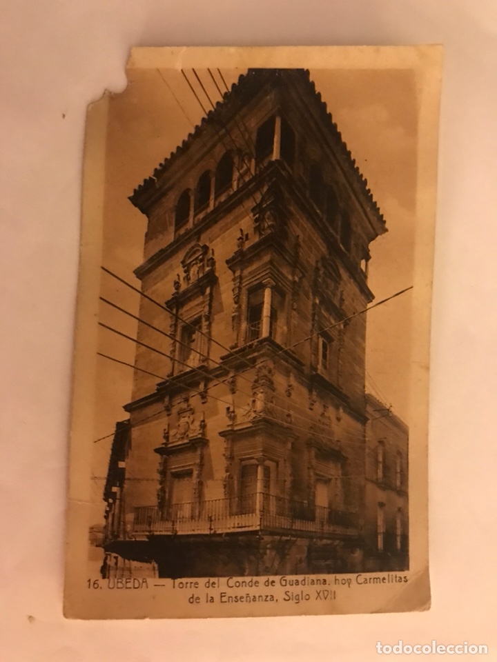 Postales: &Uacute;BEDA (Ja&eacute;n) Postal No.16, Torre del Conde de Guadiana, hoy Carmelitas de la Ense&ntilde;anza S.XVII