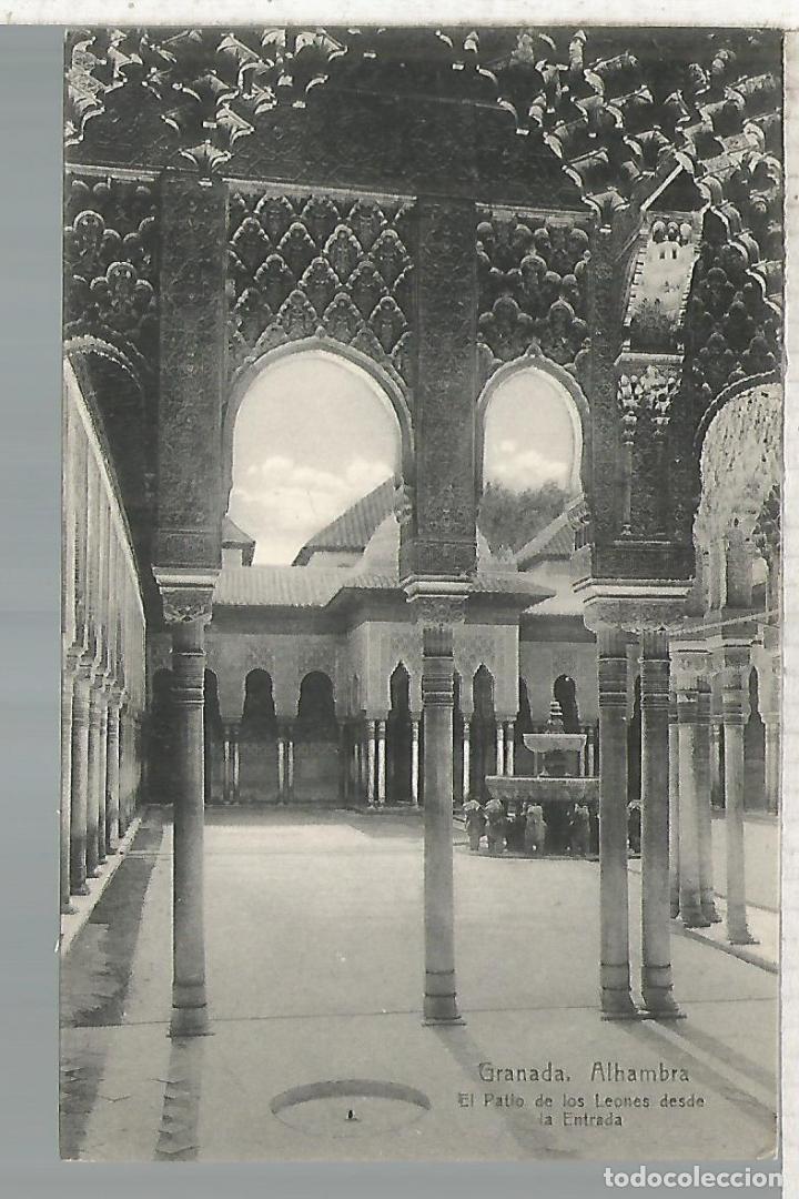 Postales: GRANADA ALHAMBRA ESCRITA 1913 - Foto 1