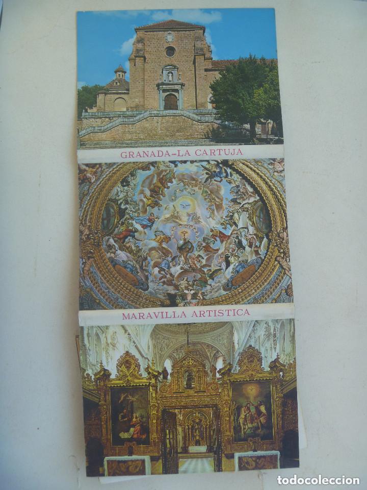 Postales: ACORDEON CON 15 POSTALES DE LA CARTUJA DE GRANADA . MARAVILLA ARTISTICA. A&Ntilde;OS 60.