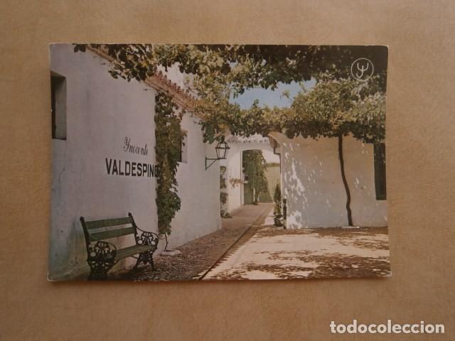 Postales: Postal valdespino, jerez-sherry, patio bodega inocente