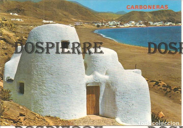 Postales: POSTAL, CARBONERAS-ALMER&Iacute;A, VISTA DESDE LA PLAYA DE PONIENTE, SIN CIRCULAR