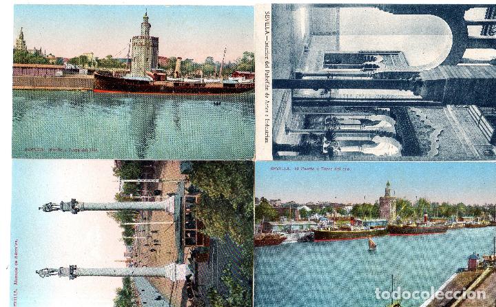 Postales: LOTE DE 4 TARJETAS POSTALES DE SEVILLA. - Foto 1