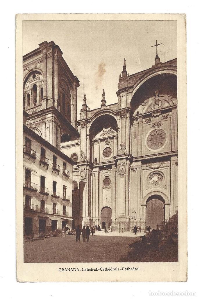 Postales: GRANADA.- CATEDRAL, FOT. ROISIN- CIRCULADA (1940)