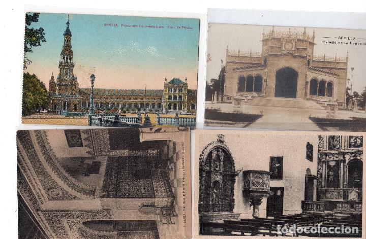 Postales: LOTE DE 4 POSTALES DE SEVILLA. - Foto 1