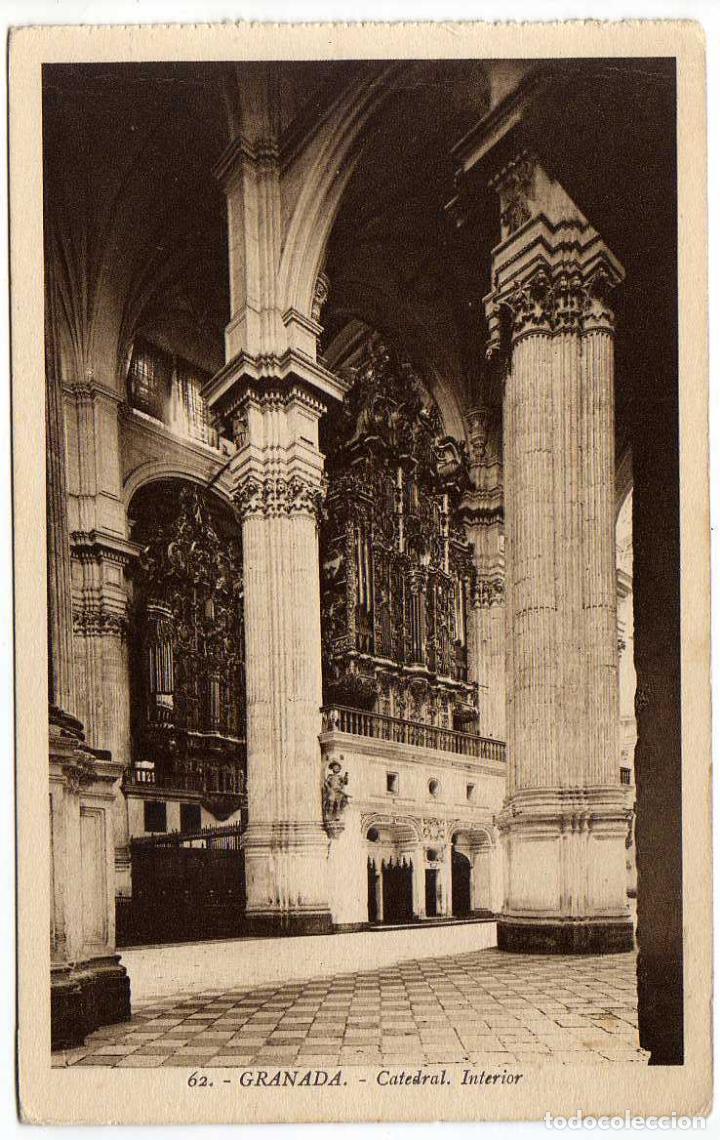 Postales: BONITA POSTAL - GRANADA - CATEDRAL - INTERIOR - Foto 1