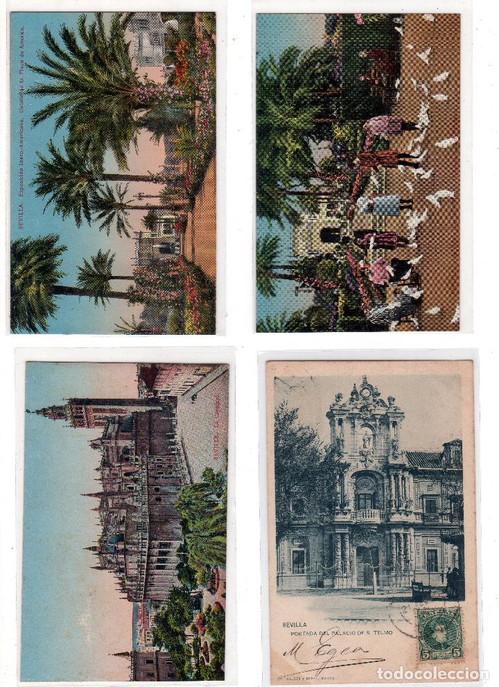 Postales: LOTE DE 4 POSTALES DE SEVILLA. - Foto 1