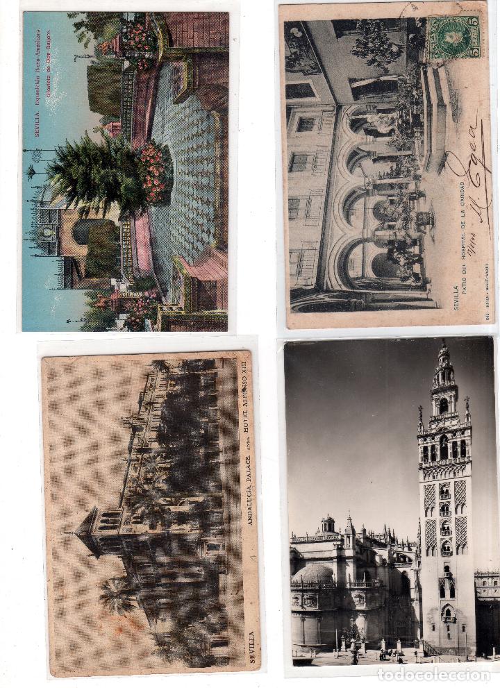 Postales: LOTE DE 4 POSTALES DE SEVILLA. - Foto 1