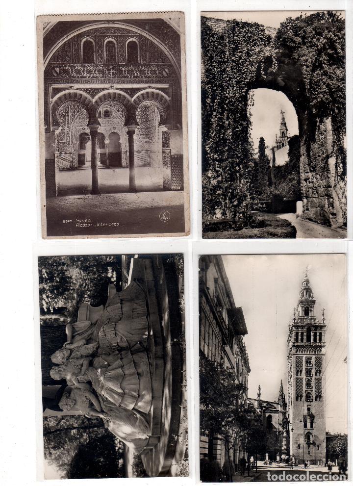 Postales: LOTE DE 4 POSTALES DE SEVILLA. - Foto 1