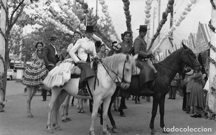 Postales: FERIA DE SEVILLA.- GRUPO DE CABALLISTAS