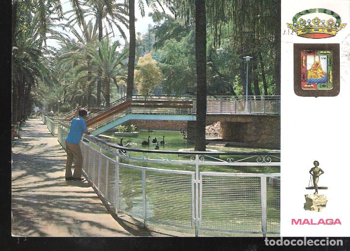 Postales: Estanque. Paseo de Espa&ntilde;a. M&aacute;laga. - Foto 1