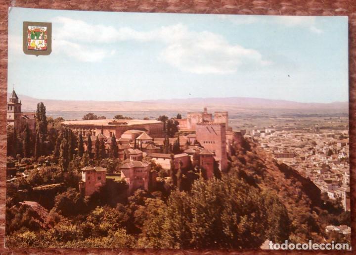 Postales: GRANADA - VISTA DE LA ALHAMBRA - Foto 1