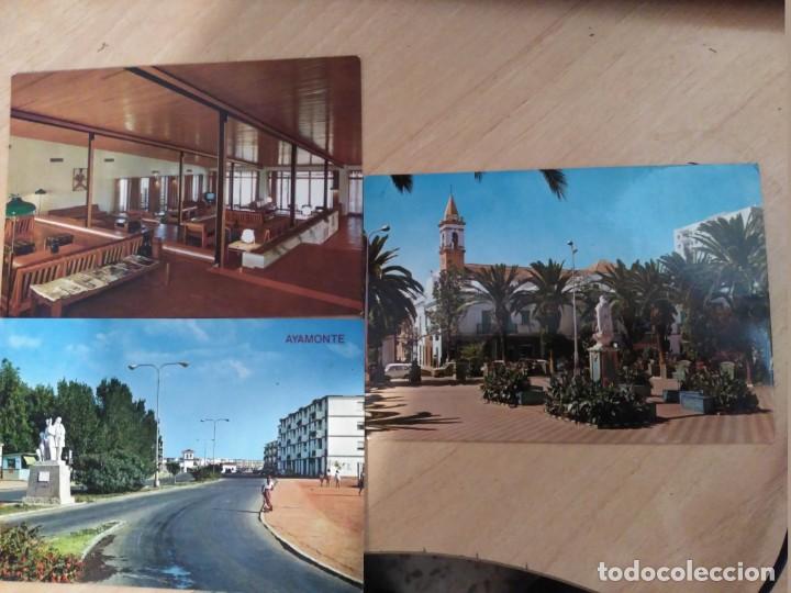 Postales: 3 postales de ayamonte son de 1975 sin circular - Foto 1
