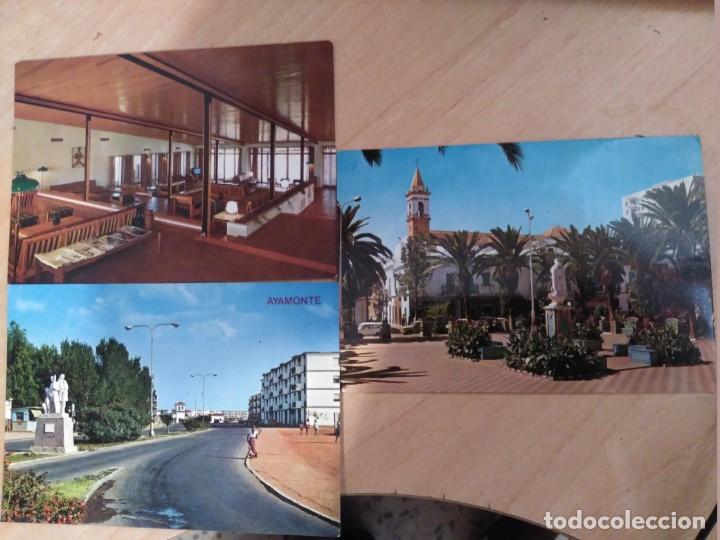 Postales: 3 postales de ayamonte son de 1975 sin circular - Foto 2