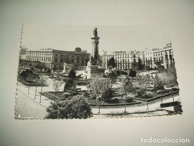 Postales: CADIZ PLAZA DE ESPA&Ntilde;A Y MONUMENTO DE LAS CORTES