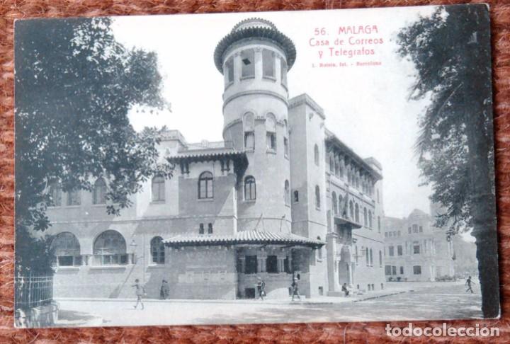 Postales: MALAGA - Casa de Correos y Tel&eacute;grafos - Ed L.Roisin n&ordm; 56