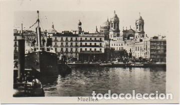 Postales: POSTAL DE CADIZ. MUELLES. FORMATO PEQUE&Ntilde;O 9,5X5,5 CM.   P-ANC-609