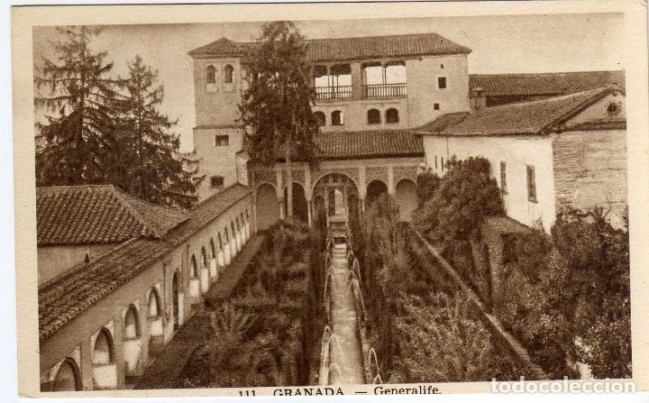 Postales: BONITA POSTAL - GRANADA - GENERALIFE - Foto 1