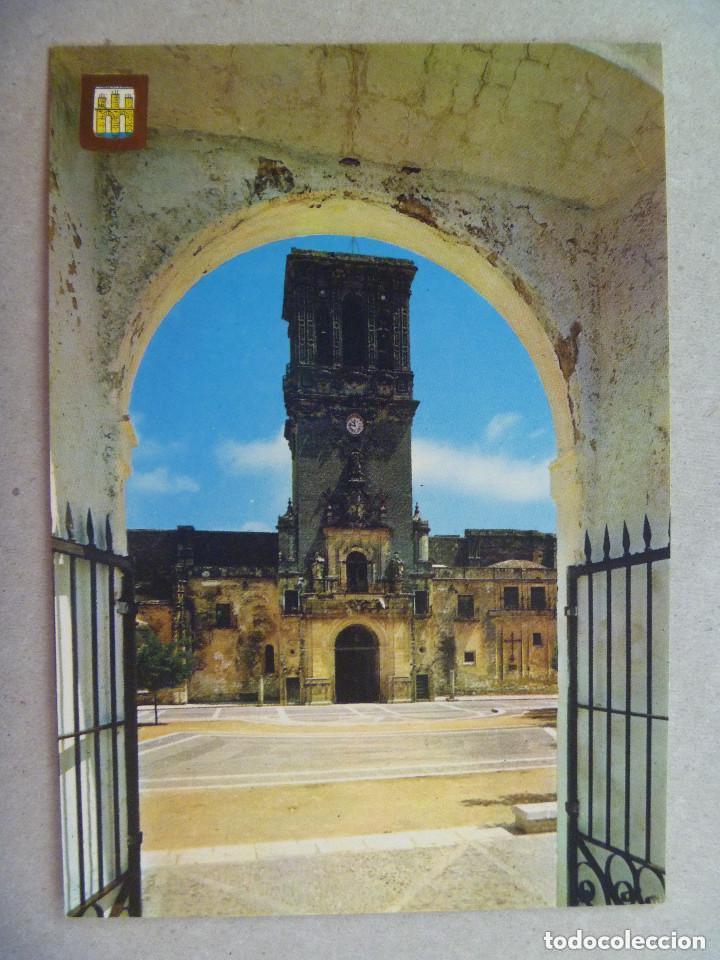 Postales: POSTAL DE ARCOS DE LA FRONTERA ( CADIZ ) : TORRE DE LA IGLESIA PARROQUIAL DE SANTA MARIA