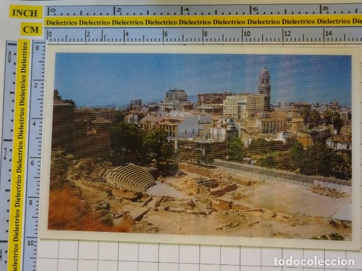 Postales: POSTAL ESTEREOSC&Oacute;PICA DE M&Aacute;LAGA. AYER Y HOY. TEATRO ROMANO. 1751