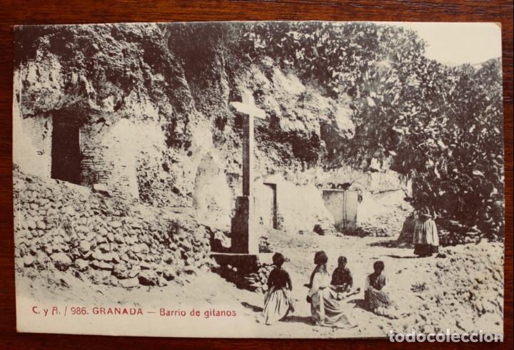 Postales: POSTAL DE GRANADA- BARRIO DE GITANOS- A&Ntilde;OS 20