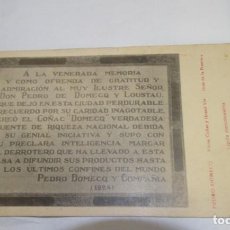Postales: POSTAL DE LÁPIDA CONMEMORATIVA - PEDRO DOMECQ -DE JEREZ DE LA FRONTERA . Lote 134370510