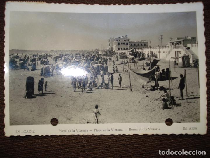 Cartoline: FOTO POSTAL DE LA PLAYA DE LA VICTORIA , CADIZ, FINALES DE  LOS 50