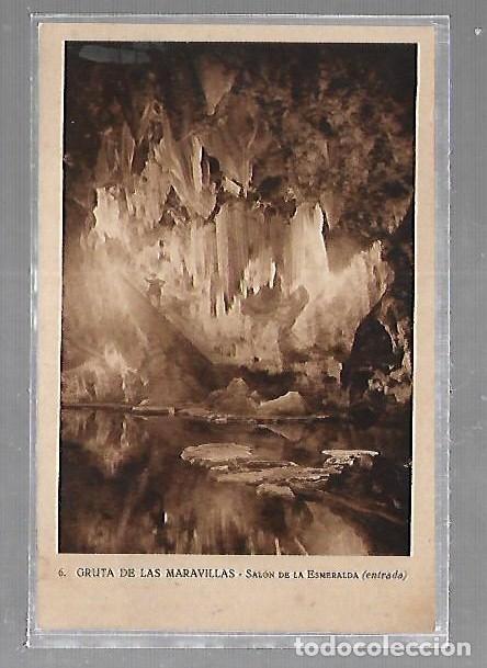 Postales: TARJETA POSTAL DE GRUTA DE LAS MARAVILLAS - SALON DE LA ESMERALDA (DETALLE). 6. MUMBRU